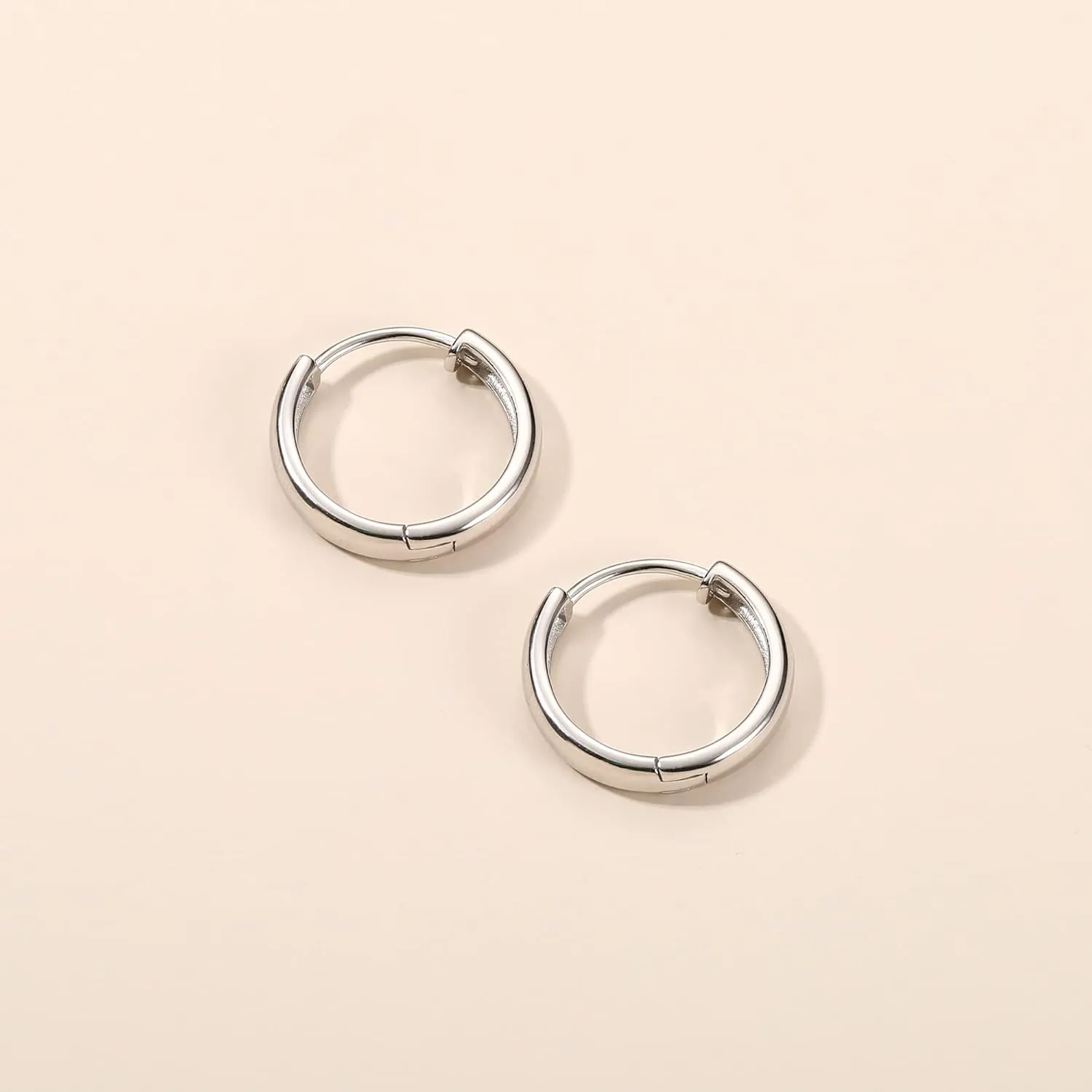 Milacolato Gold Hoop Earrings for Women Small Huggie Hoop Earrings | 14K Gold Plated Sterling Silver Hoop Earrings | Cartilage Hoop Earrings | 12/18/25mm