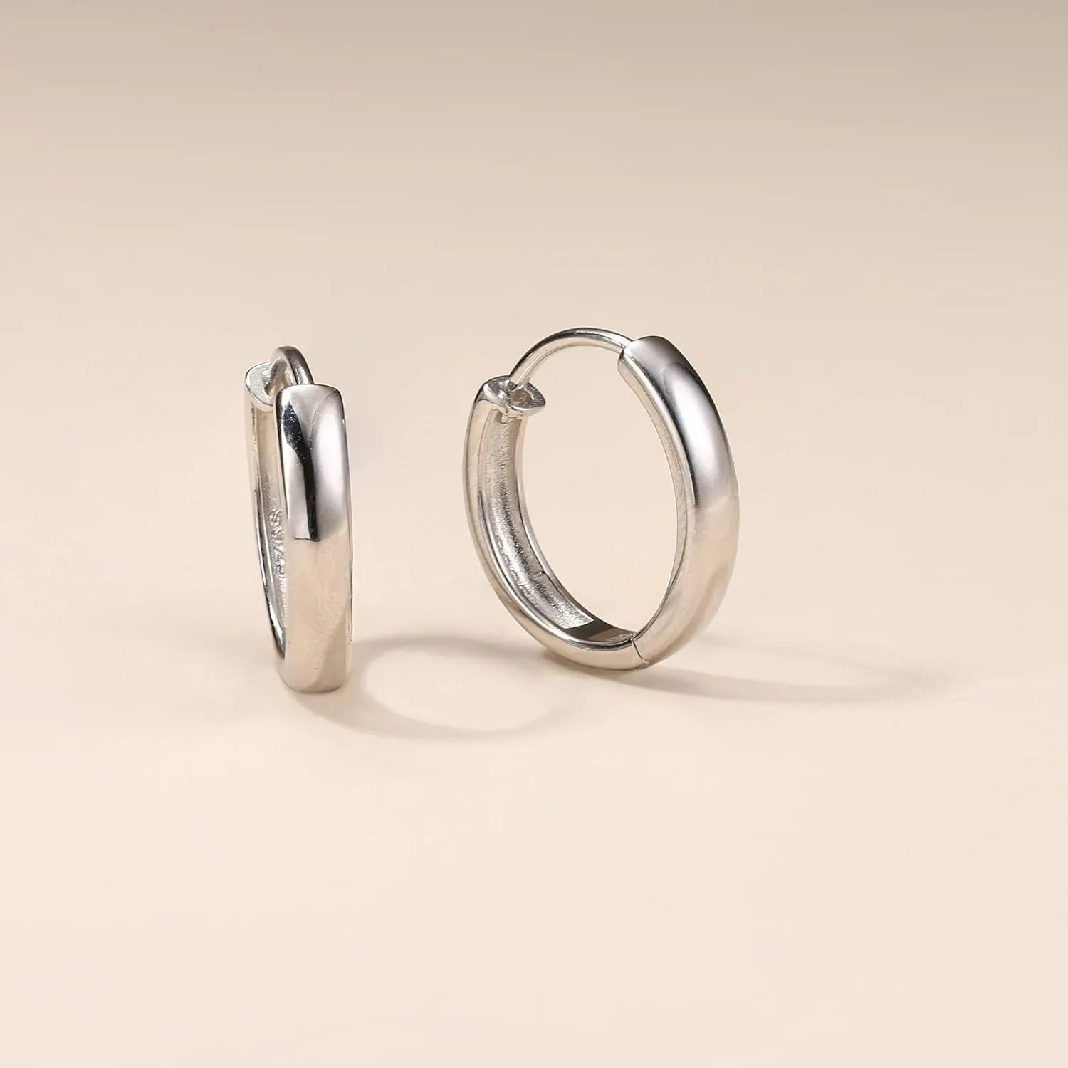 Milacolato Gold Hoop Earrings for Women Small Huggie Hoop Earrings | 14K Gold Plated Sterling Silver Hoop Earrings | Cartilage Hoop Earrings | 12/18/25mm