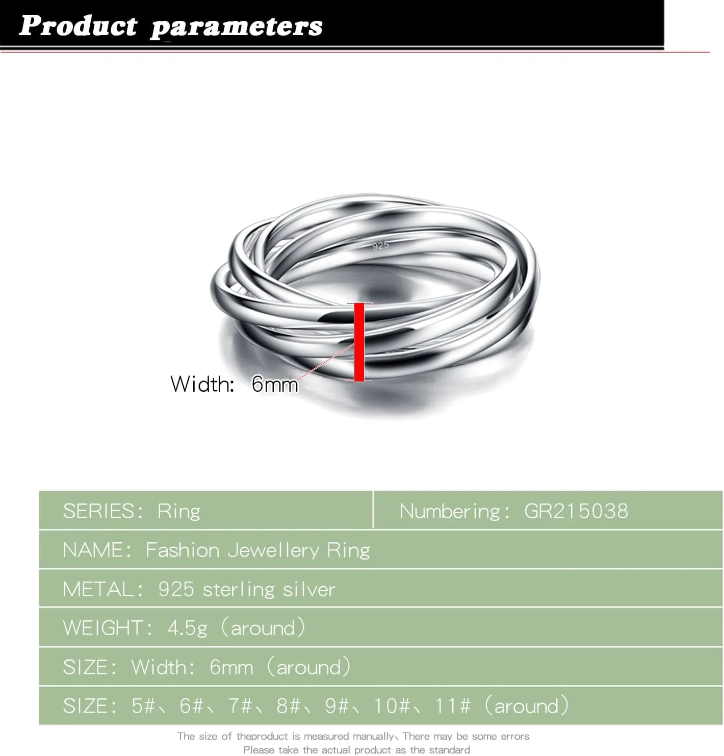 Minimalist 925 Sterling Silver Interlocking Silver Rings-Women Stacking Cross Rings in Silver/Gold-Three/Five/Nine Row Ring Size 5#-13#-Promise Ring Jewelry for Love Gift