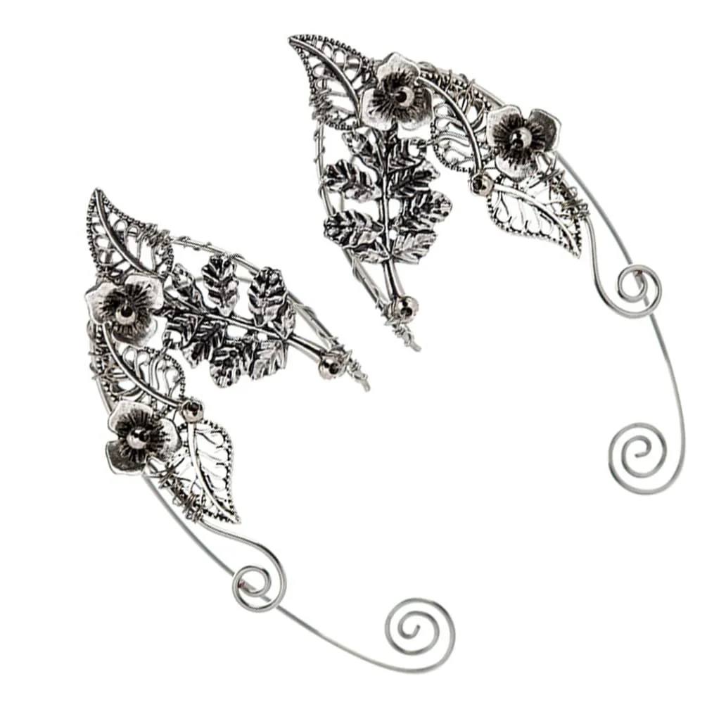 Mobestech Non Piercing Gold Ear Cuffs Elves Ear Clips for Women Costume Earring Accessory