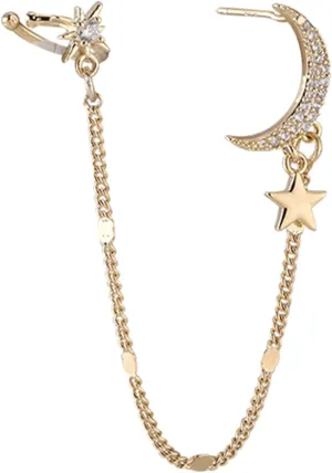 Moon Star Ear Cuff s Ear Cuff Tragus Earrings Piercing Earring Clip Ear Wrap Cuff No Pierced Jewelry Gift