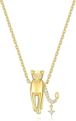 MORGAN & PAIGE .925 Sterling Silver 14K Gold Plated Zodiac Sign Necklaces for Women - Symbolic & Sophisticated Constellation Gold Necklace for Women, Sparkling Cubic Zirconia Accents 18 inches