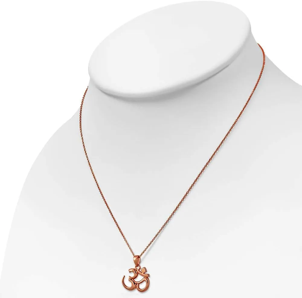 My Daily Styles AUM OM Pendant Necklace - Stainless Steel Yoga Symbol, Sanskrit Ohm Amulet Jewelry, Meditation, Women's Pendant | Necklace Gift