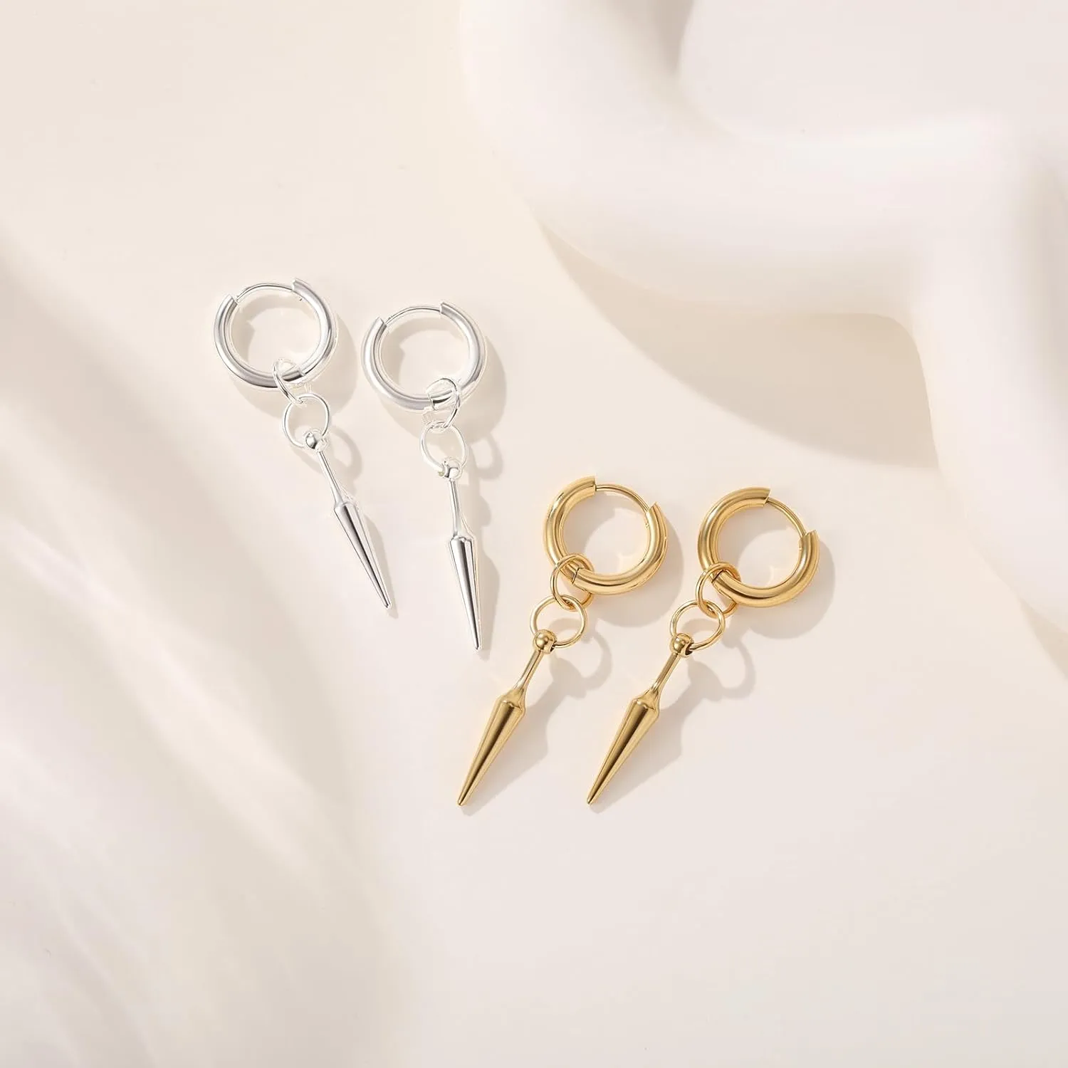 Nail Earrings for Women Trendy 14K Gold Plated Stud Earrings Cute Unique Hypoallergenic Earring for Women aretes de mujer