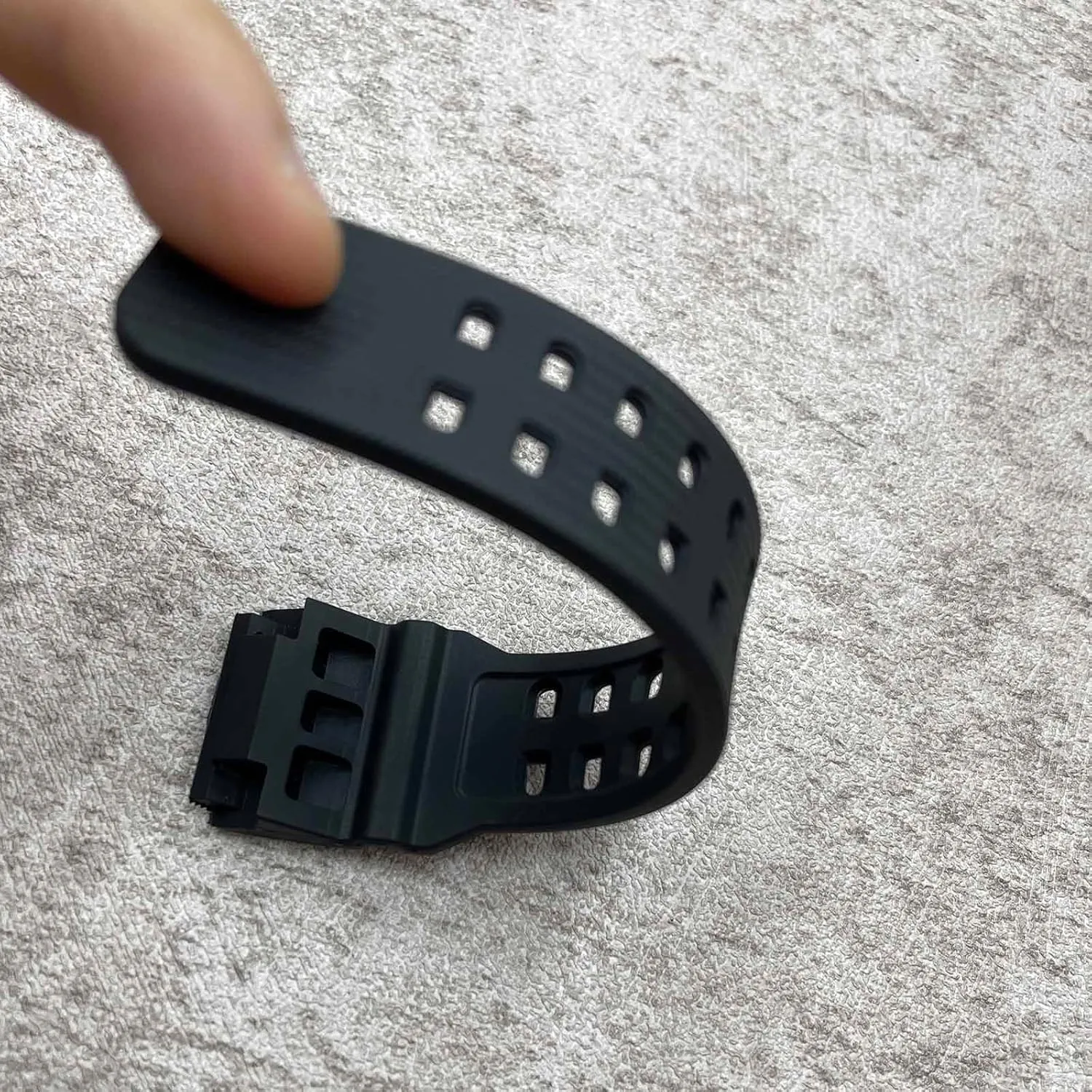 Natural Rubber Strap/Replacement Watch Band for Casio men's G-Shock Master of G Mudmaster Twin Sensor Sports Watch GG-1000/ GWG-100/ GSG-100 Series Watch Strap