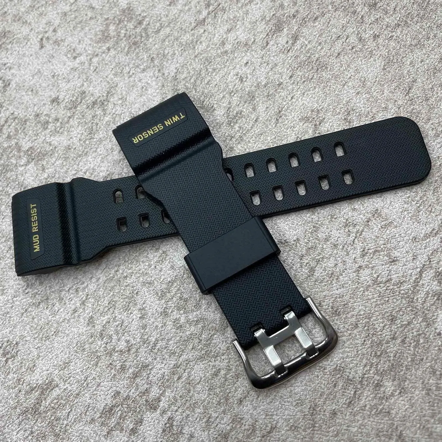 Natural Rubber Strap/Replacement Watch Band for Casio men's G-Shock Master of G Mudmaster Twin Sensor Sports Watch GG-1000/ GWG-100/ GSG-100 Series Watch Strap