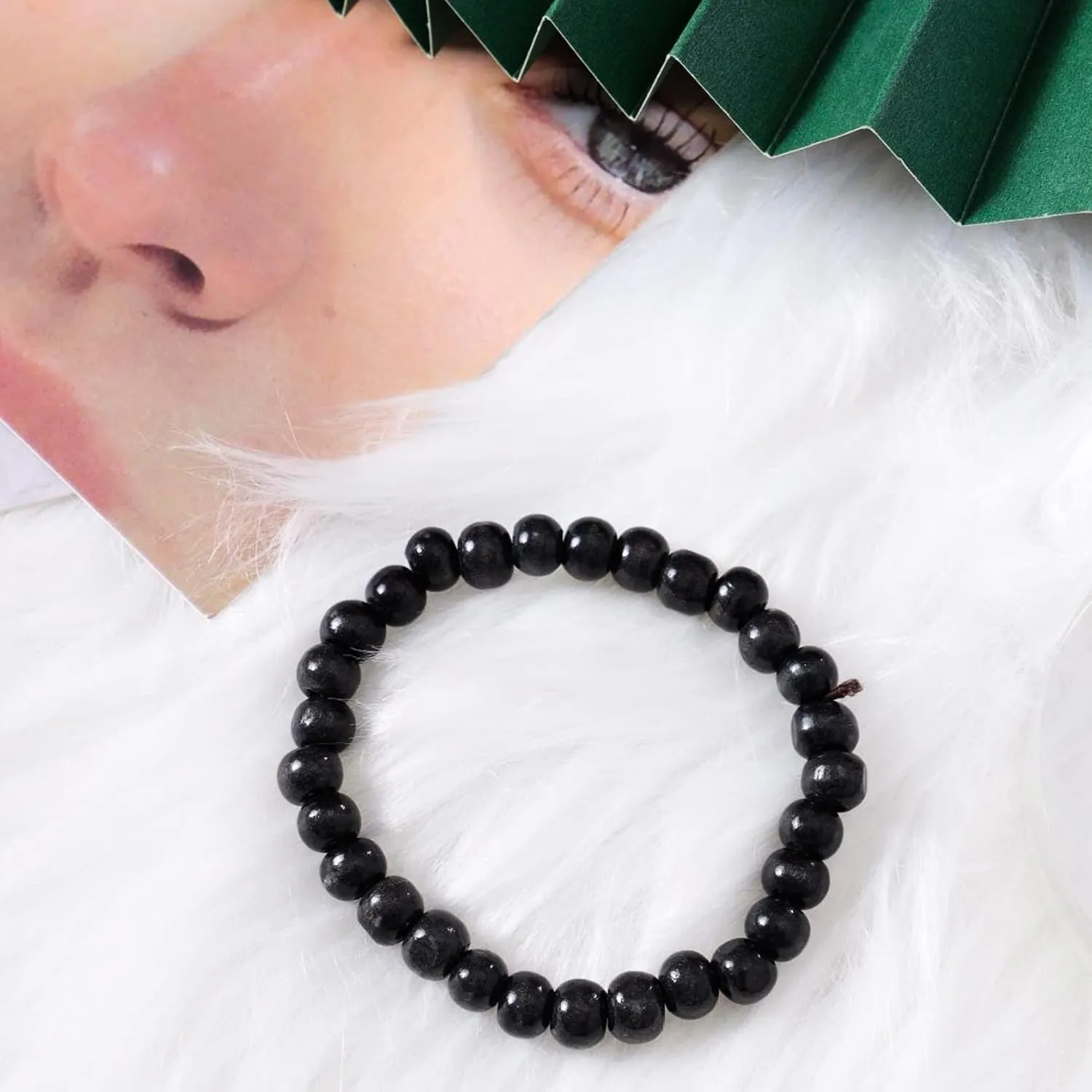 Natural Wooden Beads Bracelet for Men Women 8mm 10mm Prayer Bead Stretch Elastic Bracelets Set Essential Oil Diffuser Beaded Bangle