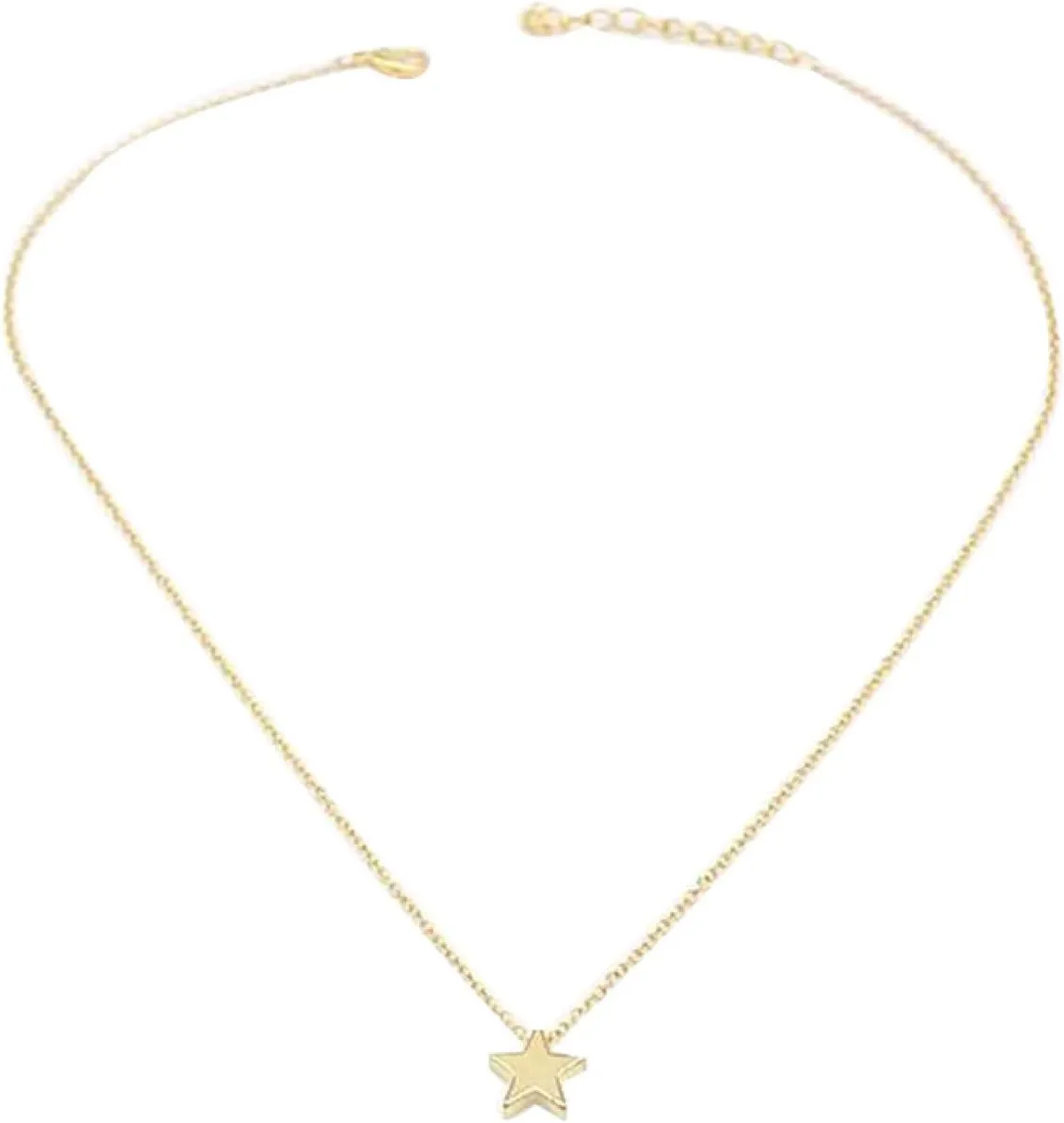 Necklace Chain for Women Girls, Fashion Women Party Star Pendant Chain Necklace Jewelry Valentine Day Gift Pendant Necklace for Valentine's Day Gift Birthday Present
