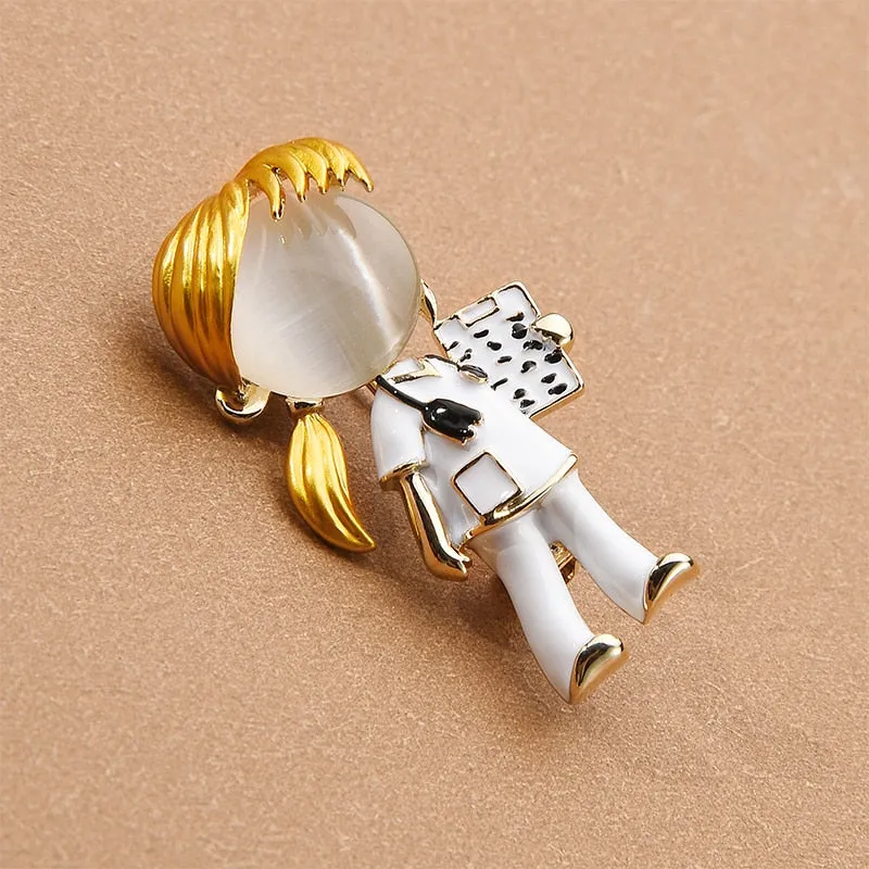New Opal Enamel Doctor Nurse Brooches Women Hospital Office Brooch