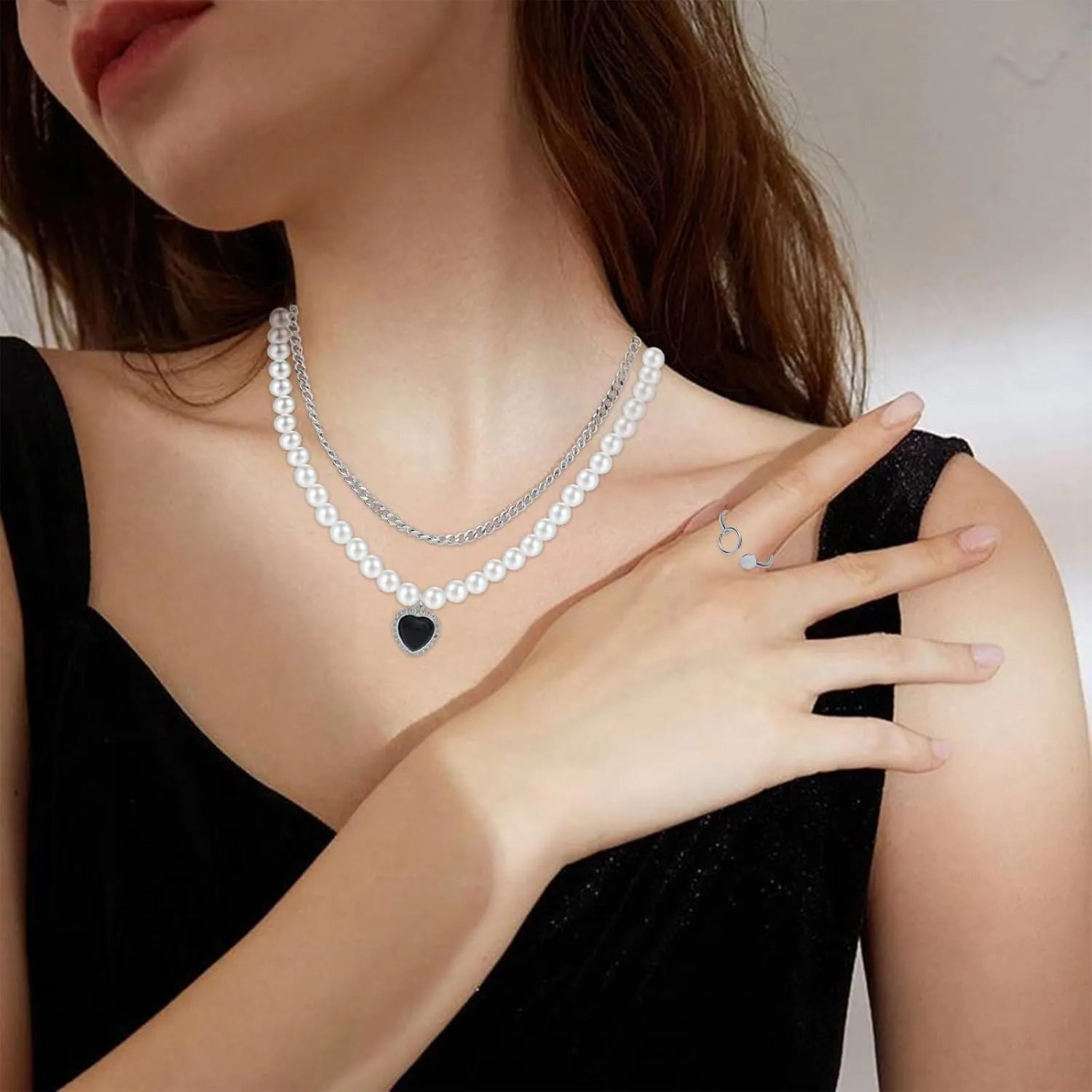 NEWITIN 49 Pieces Gold Jewelry Set for Women Fashion Costume Jewelry Gold Plated Necklace Bracelet Ring Earrings Set for Women