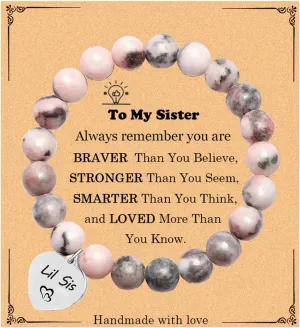 Nzztont Natural Stone Heart Bracelet Charm Bracelets for Women Birthday Bracelet Gifts Inspirational Gifts for Women Christmas Sweet Jewelry Gifts