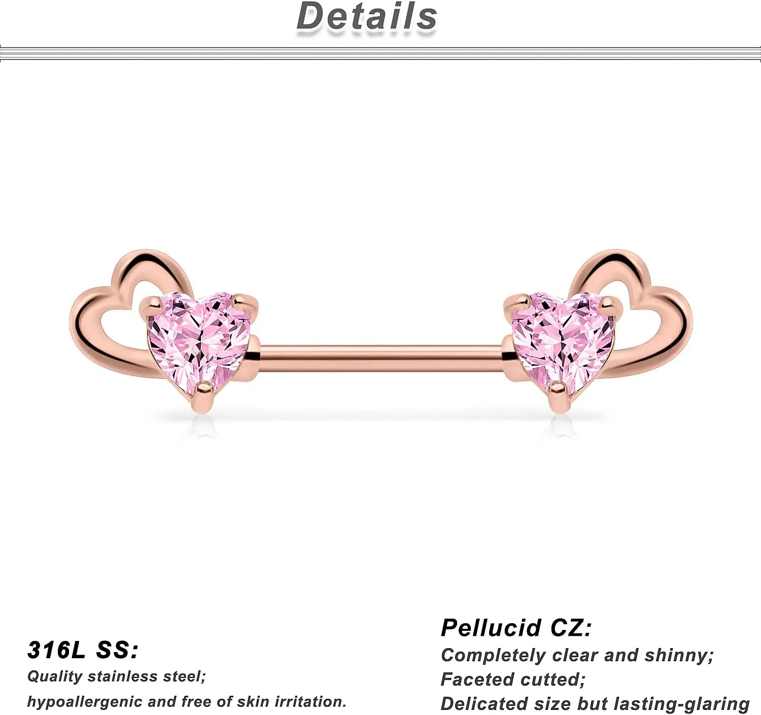 Ocptiy Purple Nipple Rings for Women 14G Surgical Steel Nipple Shield Barbell Ring Bar Nipplerings Body Piercing Jewelry for Women