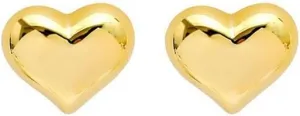 ONLYJUMP 14K Gold Plated Chunky Heart Statement Earrings for Women Trendy Puffy Heart Teardrop Dangle Stud Earrings Minimalist Geometric Heart Earrings