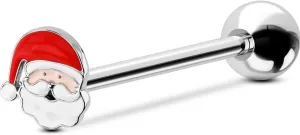 OUFER Christmas Tongue Rings, 316L Surgical Steel Tongue Piercing Jewelry, Tongue Jewelry, Cute Tongue Barbells, Tongue Rings for Women Men