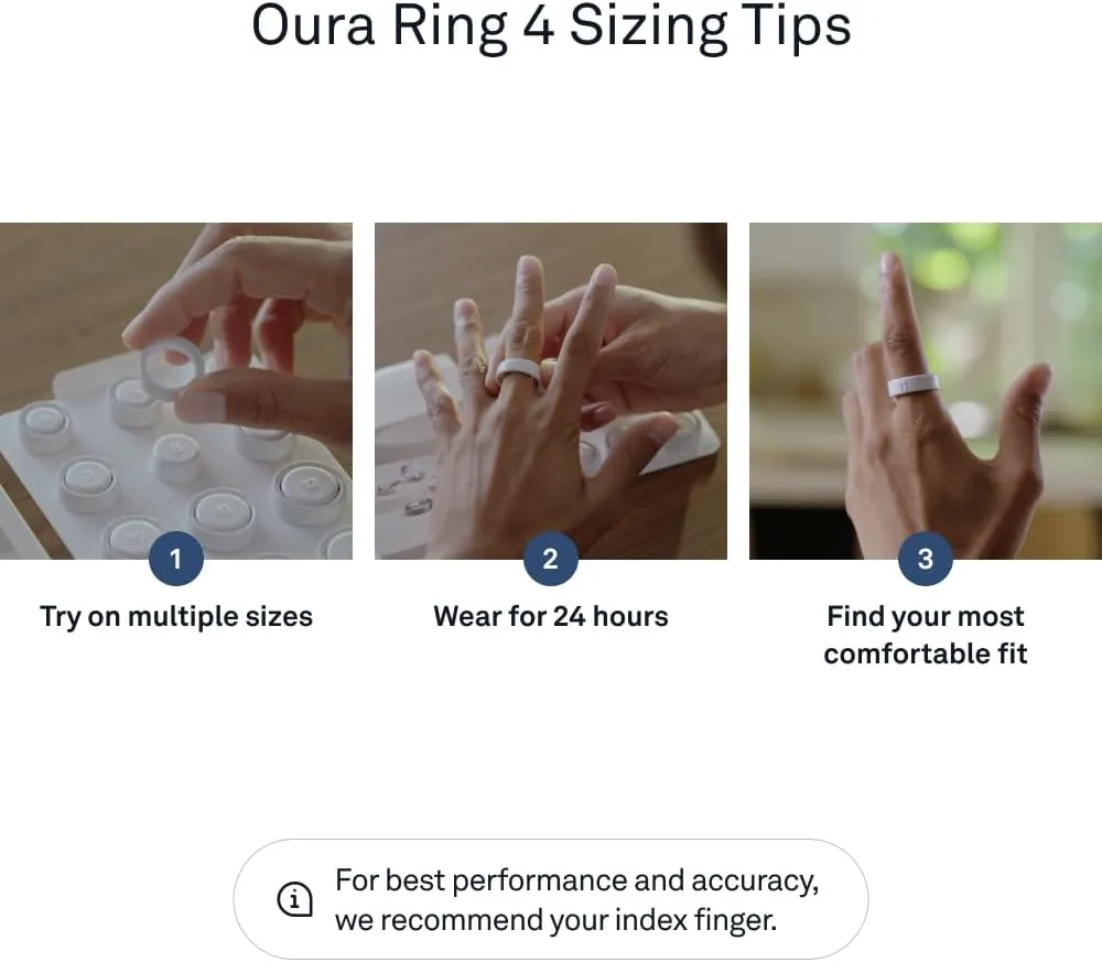 Oura Ring 4 Sizing Kit - Size Before You Buy Oura Ring 4 - Unique Sizing - Receive Credit for Purchase