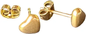 PAIR of Beautiful Heart Shaped Ion Plated 316L Stainless Steel Stud Earrings - 20g - Body Jewelry
