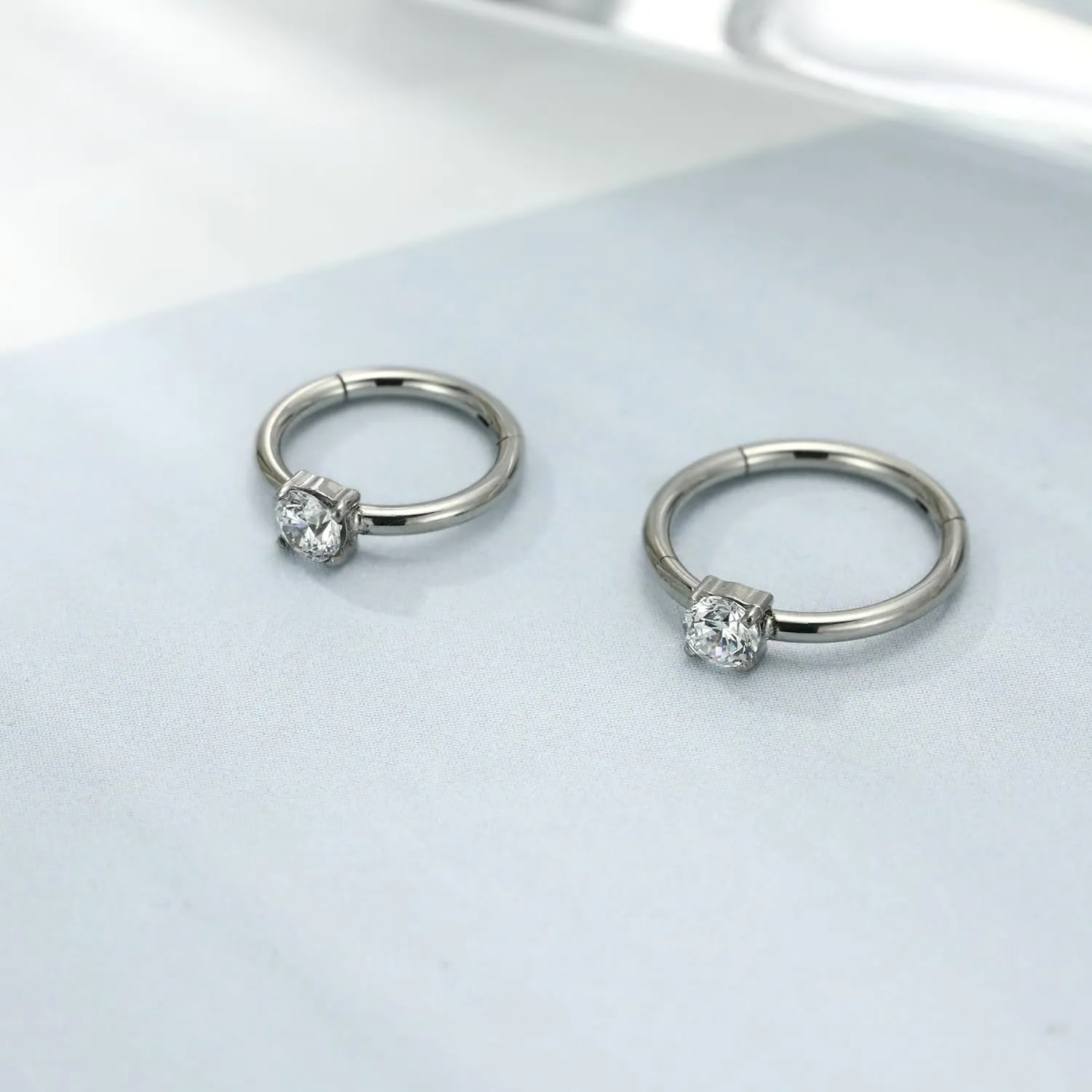 PEAKLINK 316L Surgical Steel Nose Ring Hoop 16 Gauge Conch Cartilage Helix Earring Unique Shape Tragus Rook Daith Septum Nose Piercing Jewelry for Women