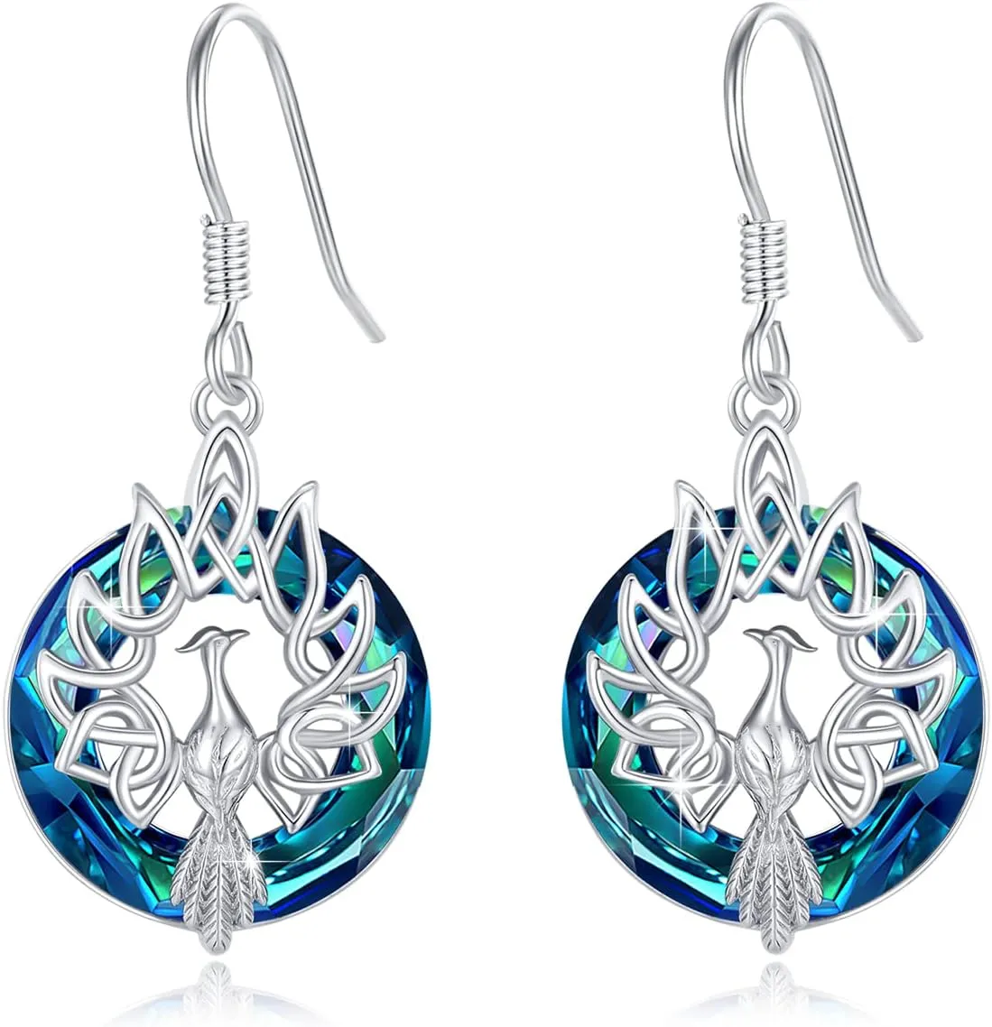 Phoenix Earrings for Women, Dangle Phoenix Earrings Sterling Silver Crystal Phoenix Stud Animal Arrings Jewelry Gifts for Women Birthday Packaged with Jewelry Box