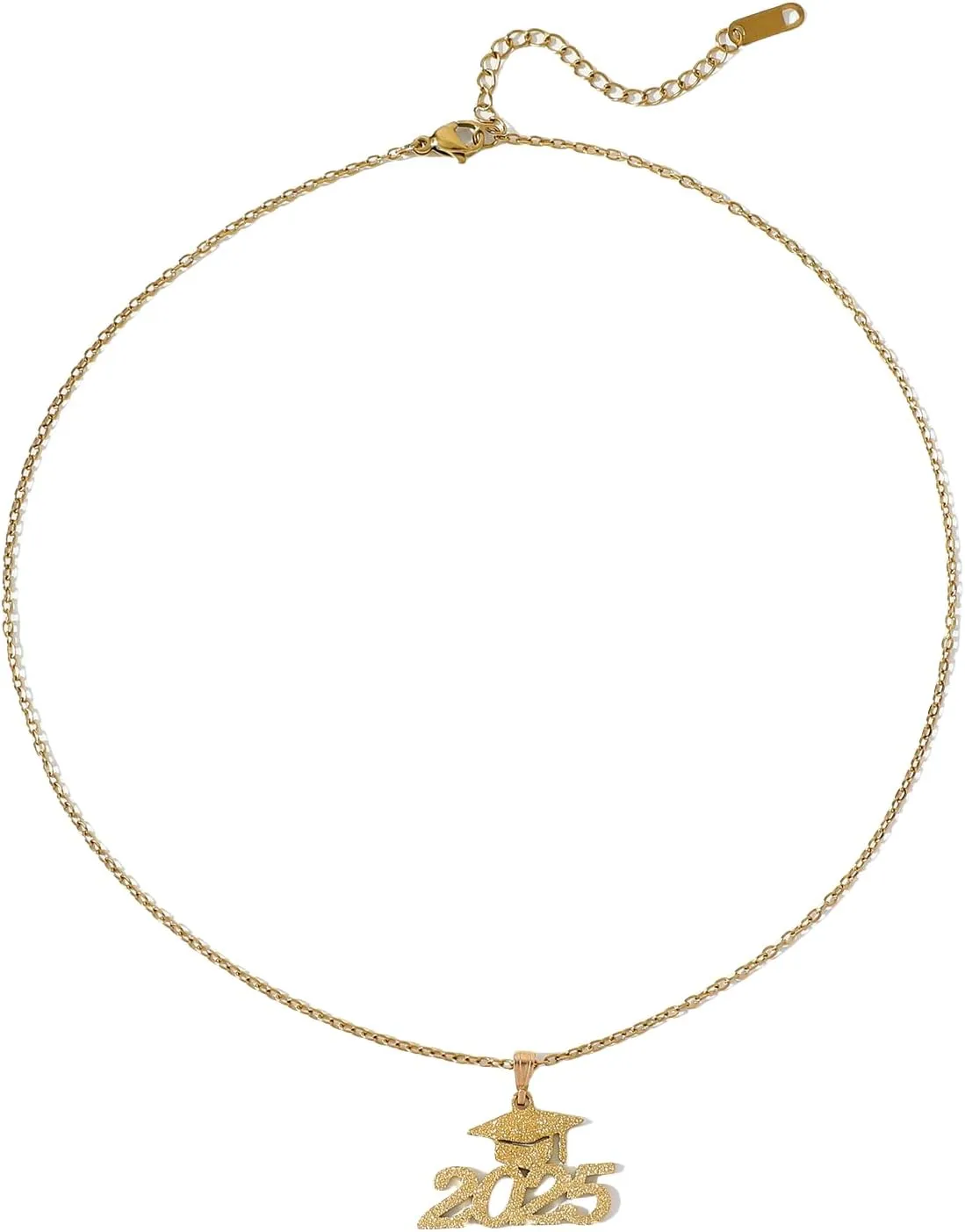 Pingyongchang Graduation Gifts for Her 2025 Class of 2025 Graduation Cap Necklace High School College Graduation Shiny Pendant Necklace with Gift Card for Women Friendship Gift