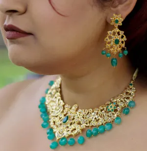 Polki with Semi Precious Stones and Emerald Aveeza