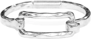 POMINA Chunky Gold Fashion Bangle Cuff Bracelet Geometric Shape Tension Bangle Hammered Unique Style Gold Silver Bracelet for Women