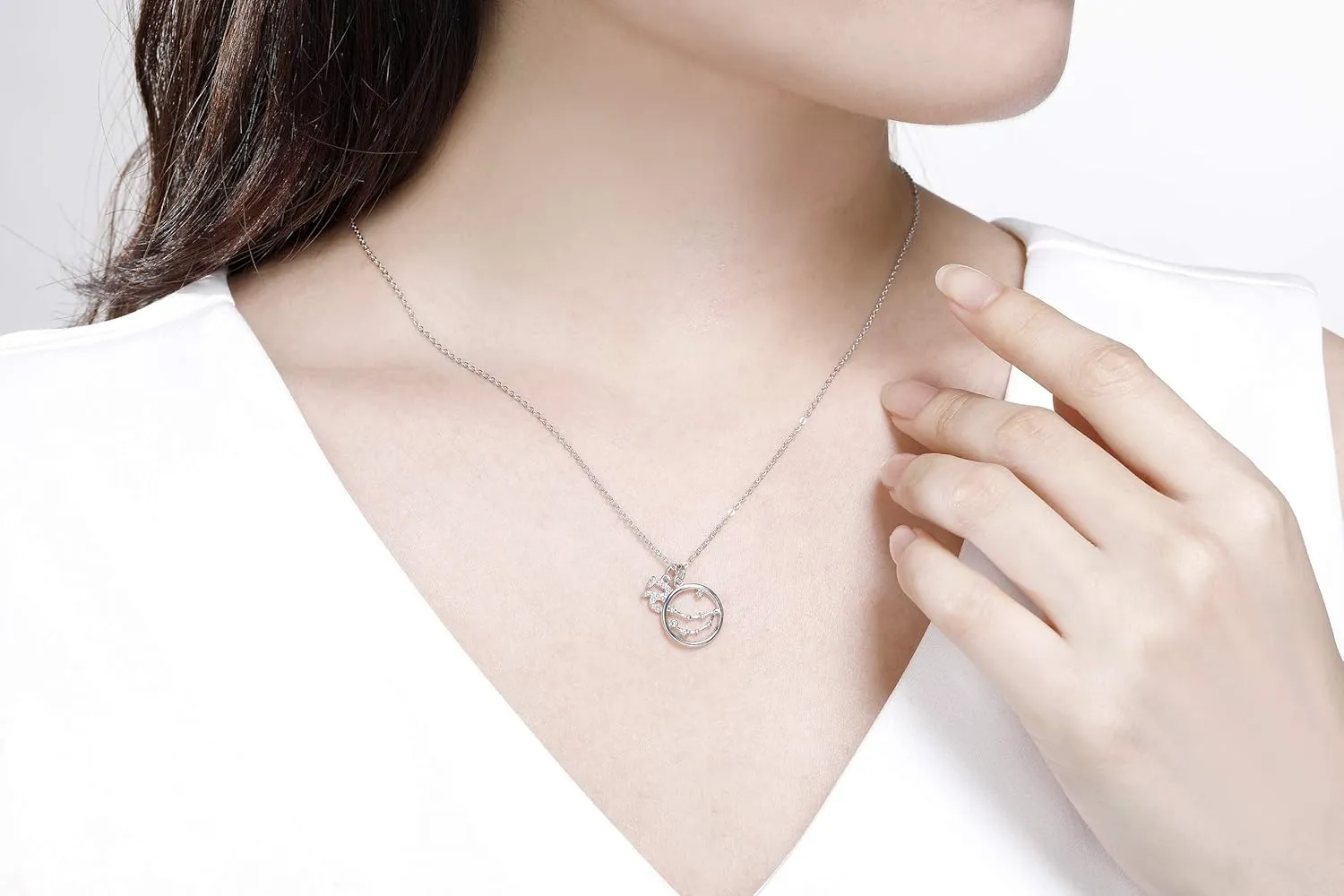 Presentski Zodiac Necklace Sterling Silver 12 Constellation Horoscope Pendant Astrology Star CZ Dainty Necklaces Birthday Jewelry for Women Daughter