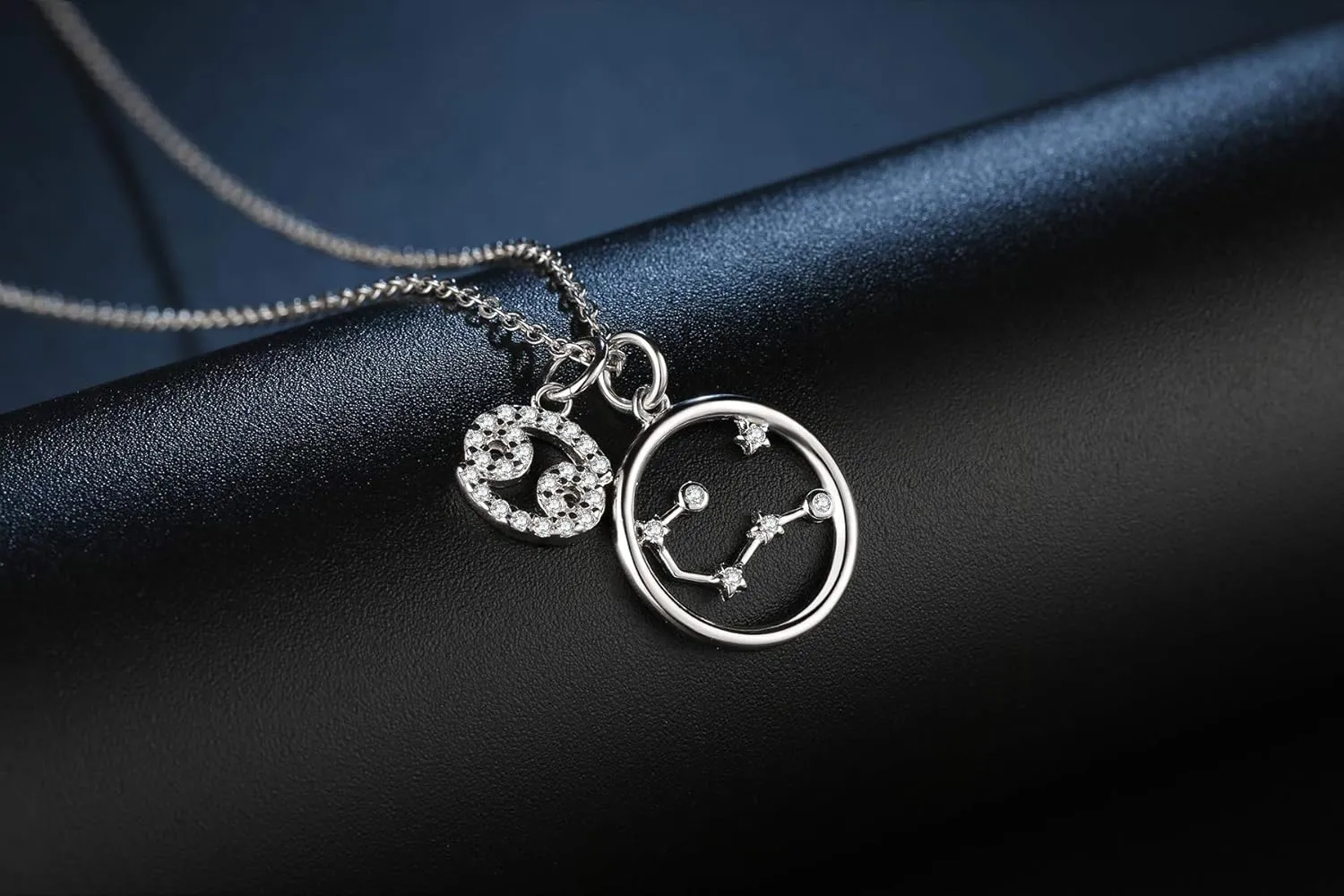 Presentski Zodiac Necklace Sterling Silver 12 Constellation Horoscope Pendant Astrology Star CZ Dainty Necklaces Birthday Jewelry for Women Daughter