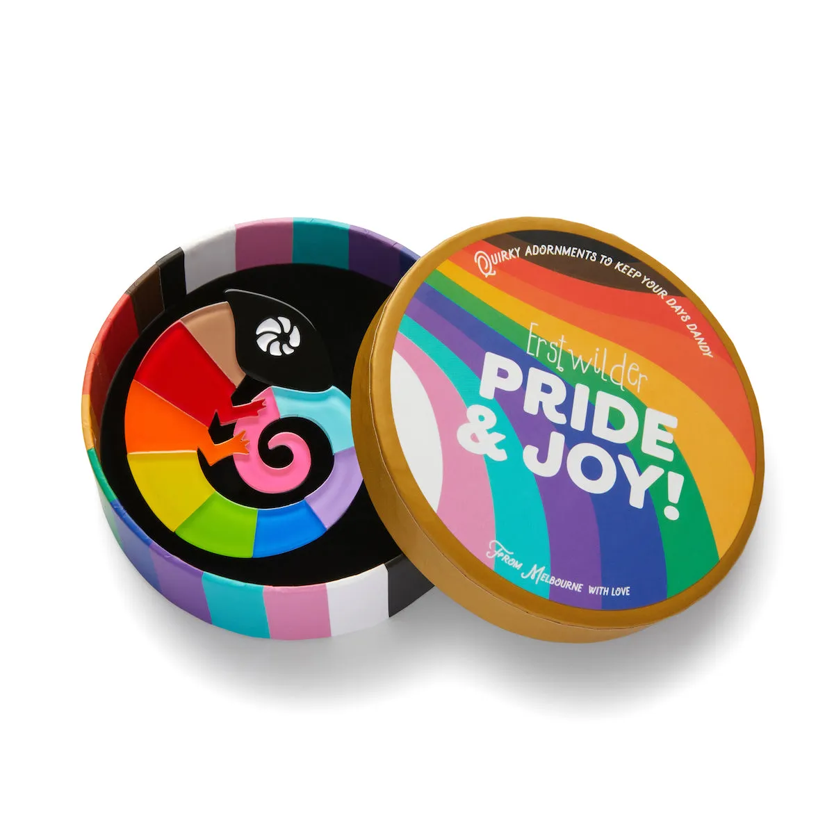 Pride & Joy Collection "Carmel's Colourful Chameleon" Brooch