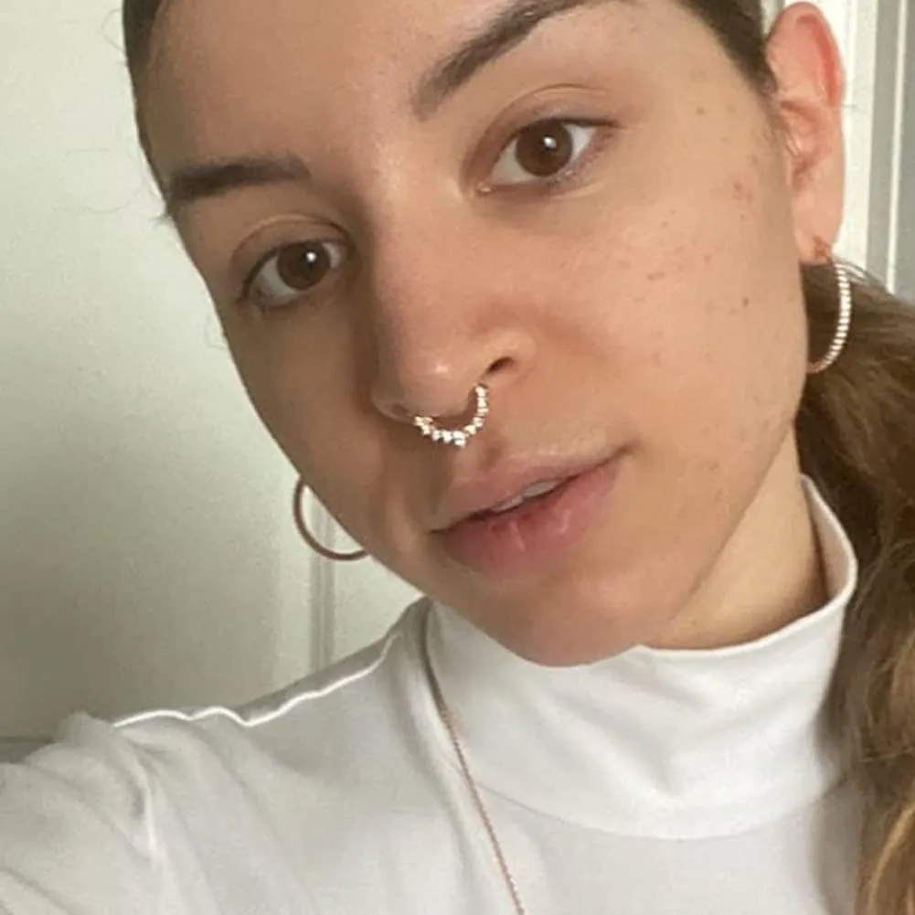 QWALIT Fake Nose Rings & Septum Piercings - Clip On, Non-Piercing, Faux Nose Rings & Hoops for Women & Men