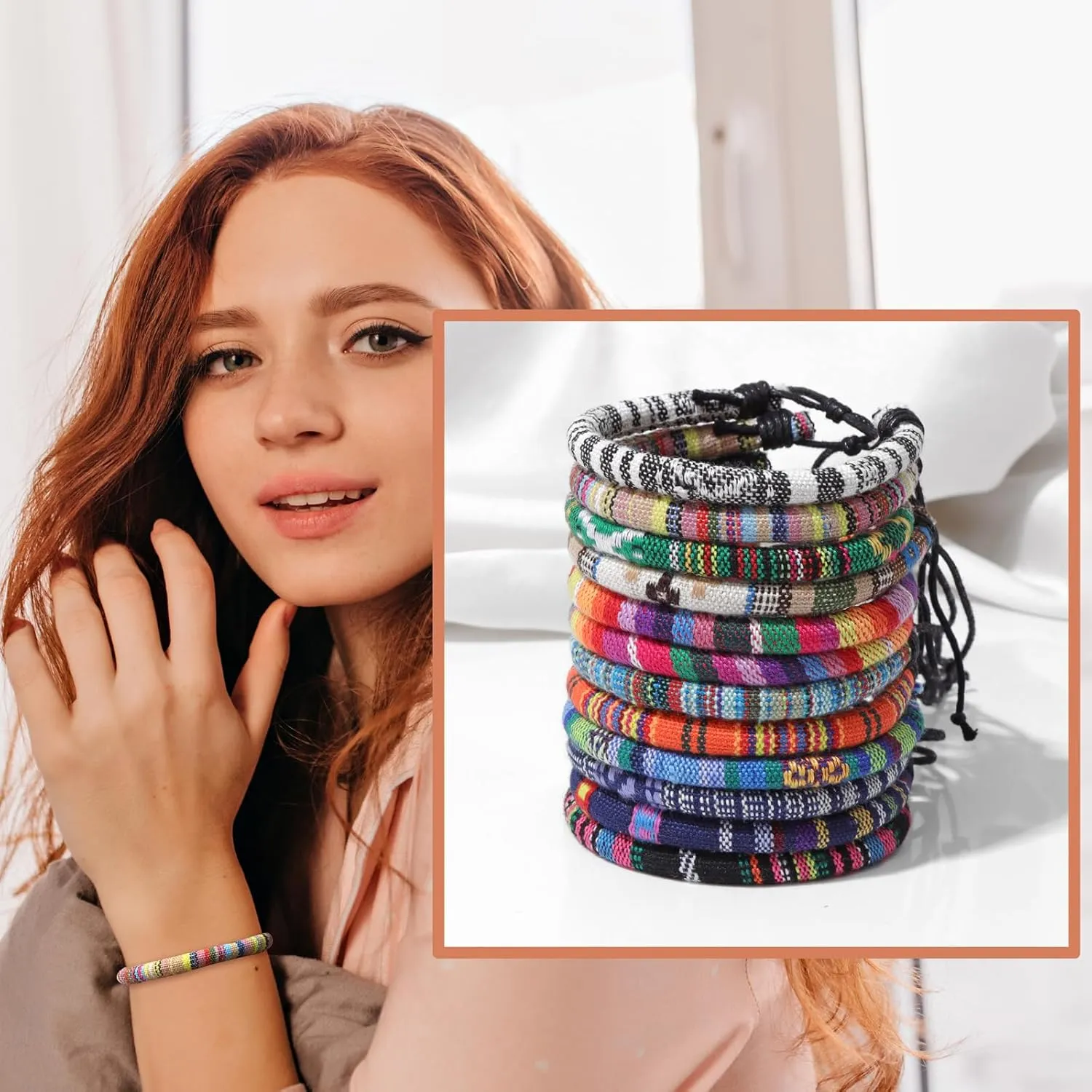 Raicegs 12PCS Friendship String Bracelets for Teen Women Man Boho Surfer Beach Bracelets Anklets Set Handmade Bracelets Bulk Jewelry for Women Man