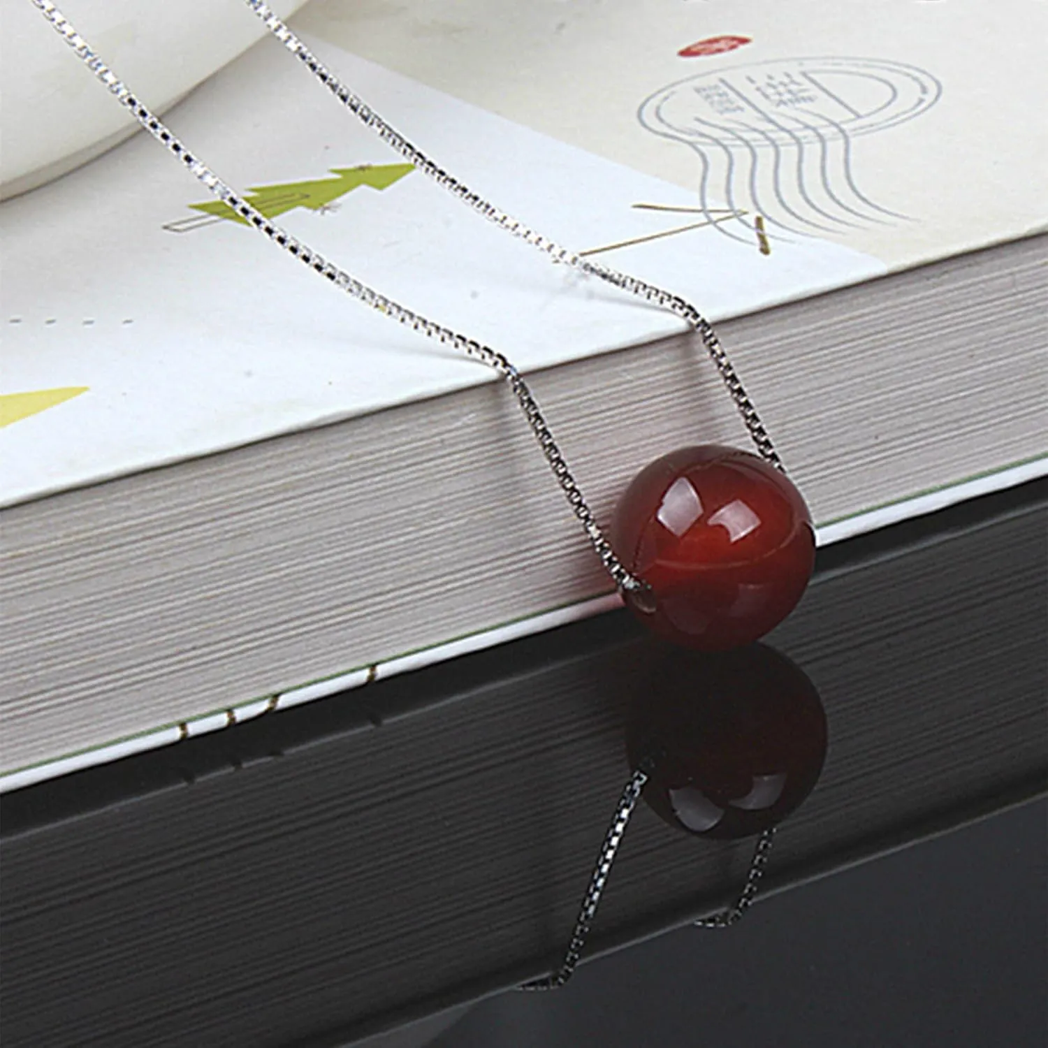 Real Carnelian Crystal Necklace Valentine's Day Gifts for Women Raw Gemstone Chakra Healing Stones Genuine Red Crystal Pendant Energy Spiritual Jewelry, USA