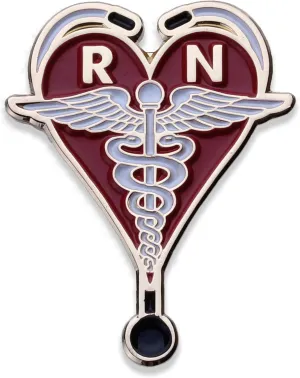 Registered Nurse Lapel Pin - RN Emblem Pin - Work That Saves - Great Gift for Nurses - Hat, Bag Pins