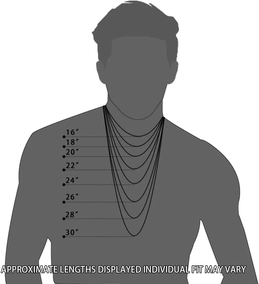 REVEMCN Inspirational Bible Verse Cross Necklace for Men Boys, Stainless Steel Plain Black Silver Cross Pendant Necklace for Men 20-24 Inches Curb Chain Faith Jewelry Gift
