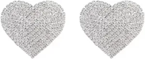 Rhinestone Heart Love Big Stud Earrings for Women Dainty 925 Sterling Silver Post Big Crystal Hearted Studs Pin Hypoallergenic Minimalist Fashion Wedding Birthday Her Mom