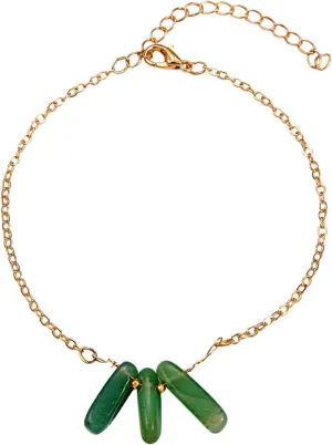 Ring Set 6-32 Boho Dance Colorful Natural Stone Pendant Single Layer Beach Anklets for Women Ring Beads Pendant Foot Chains Beach Anklets (B, One Size)