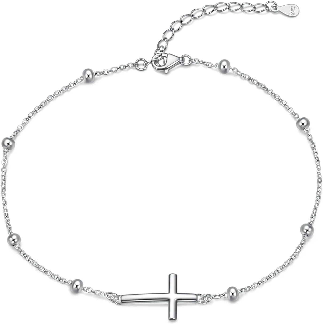 Rnivida 925 Sterling Silver Anklet for Women, Dainty Silver Ankle Bracelet for Women