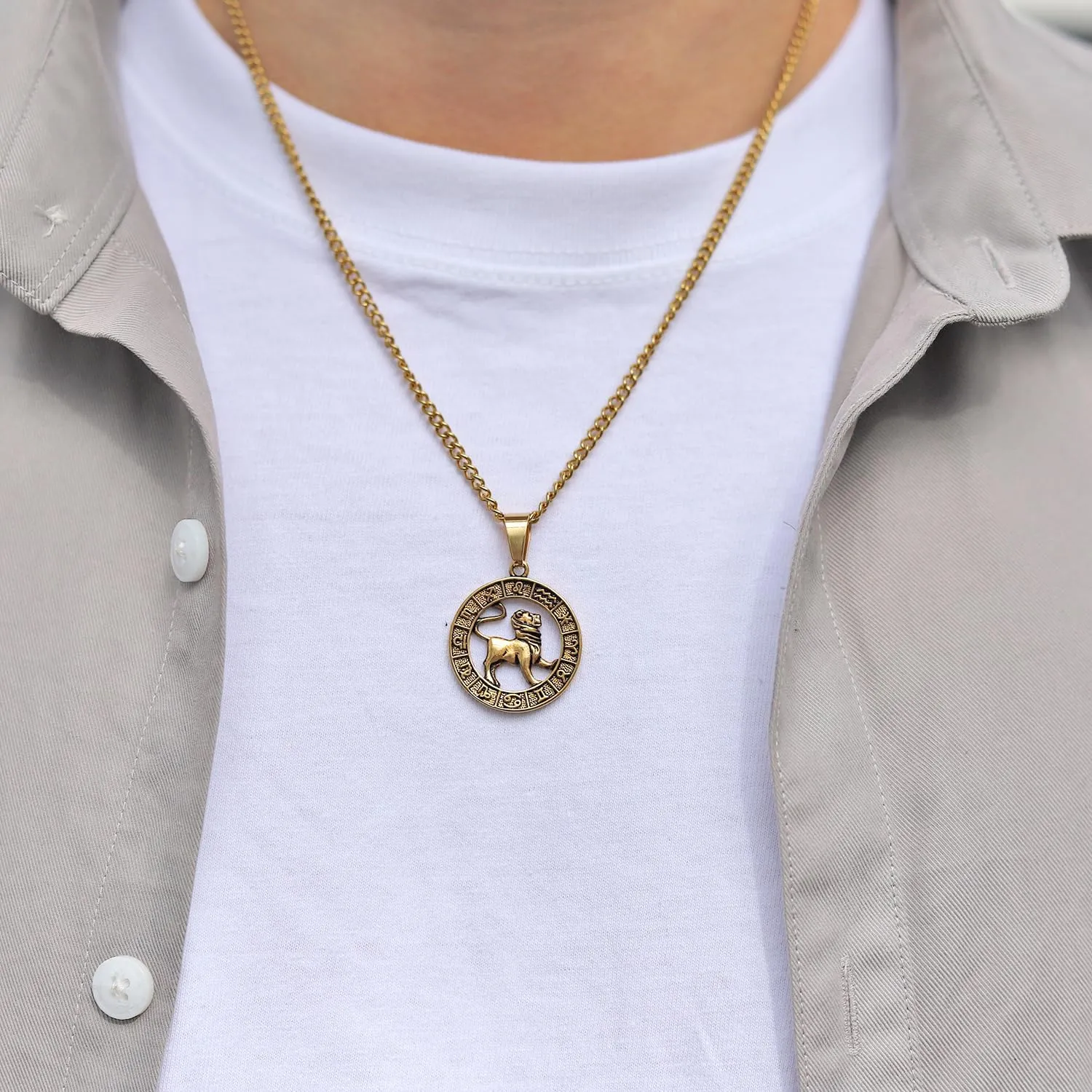 Rnivida Zodiac Sign Necklaces,Constellation Necklace Pendant for Women and Men Personalized Astrology Jewelry