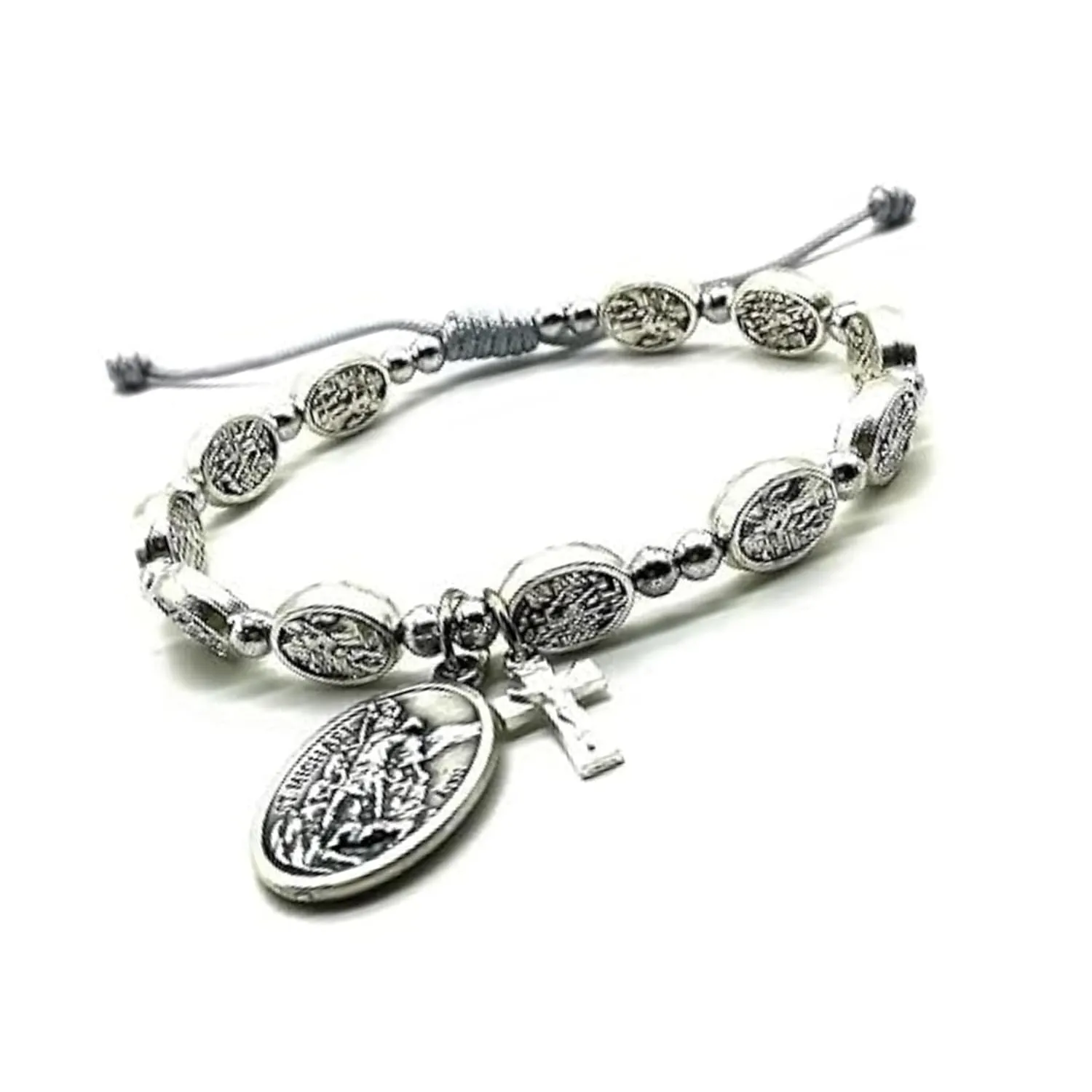 Rosary Bracelet St Michael Chaplet of Guardian Angel Men Women Patron Saint Catholic Protection Gift