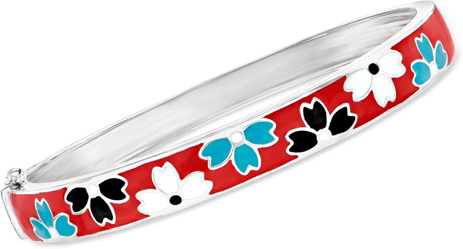 Ross-Simons "Spring Stack Set Of 5 Bangle Bracelets in Sterling Silver