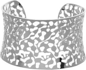 SAFIGLE Hollow Cuff Bracelet for Women Wide Silver Bangle Handmade Jewelry Elegant Wrist Accessory Fashion Essential