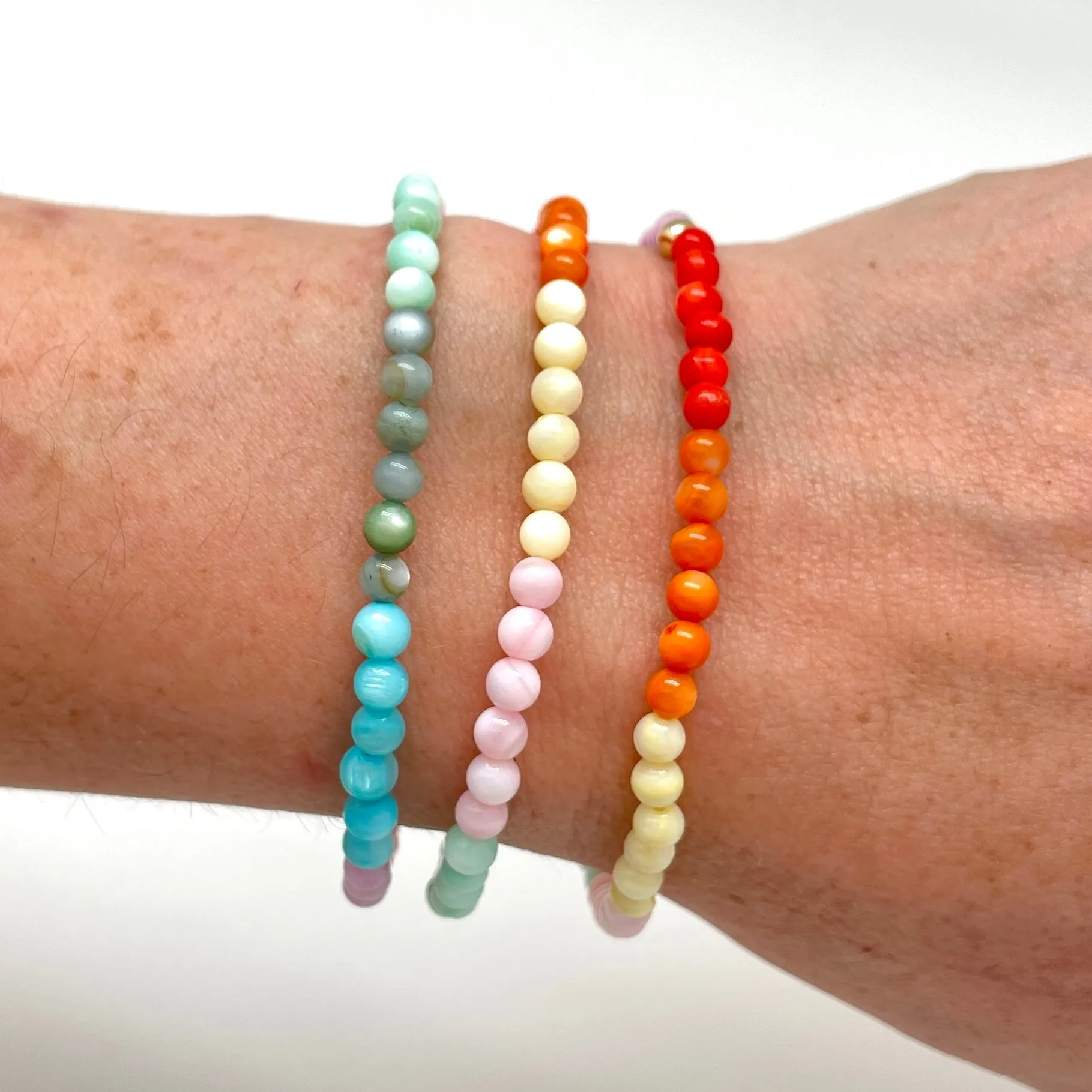 Shell stretchy bracelet set