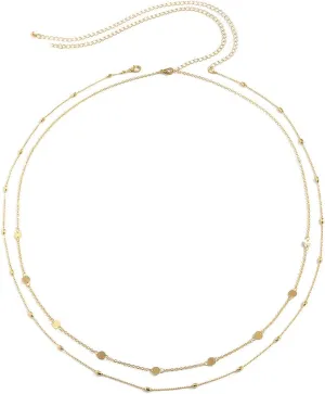 Shiny Sequins Belly Chain Layered Sequins Waist Chain Layered Body Chain Jewelry Sexy Bikini Beach Chain Body Jewelry Dress Belly Body Chain Bikini Body Jewelry for Women Girls