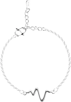 Silver Anklet Jewelry for Women, Ankle Braclet Boho Trendy Heartbeat Rate Foot Accessories Beach Summer 10Inch(25cm)