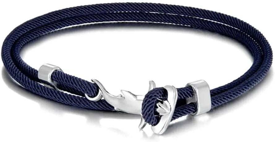 Silver Hammerhead Shark Bracelet Men Women Adjustable Lucky Rope Couple Bracelets Ocean Animal Jewelry Friendship Gifts It is beautiful and easy to use.