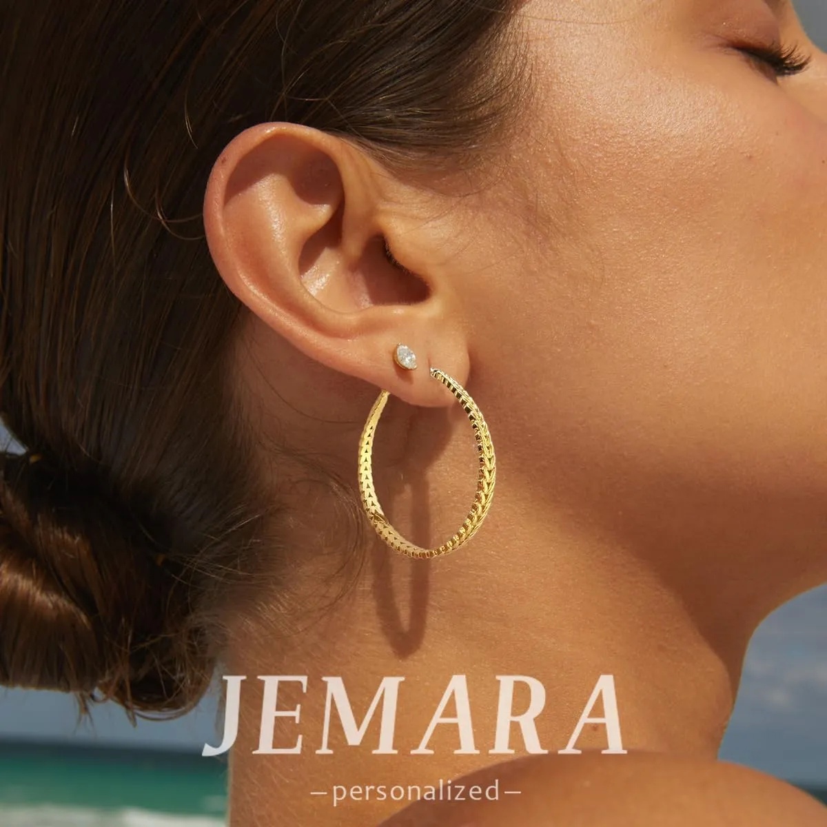 Silver Hoop Earrings for Women Hypoallergenic 925 Sterling Silver Post Hoop Earrings Lightweight Thick Large Silver Hoop Earrings 30/40/50MM