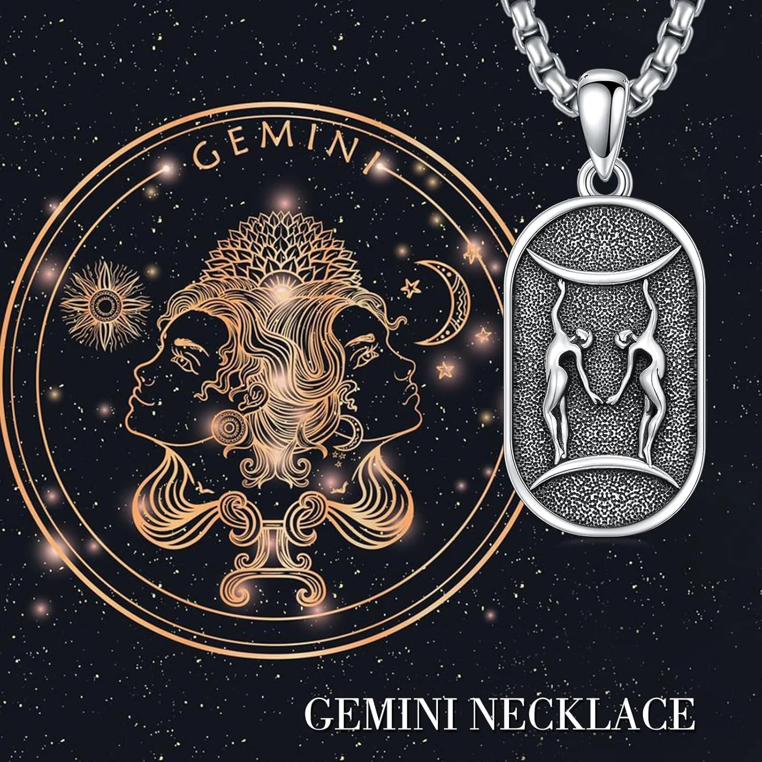 SIMONLY Zodiac Necklace 925 Sterling Silver Constellation Necklace Zodiac Sign Necklaces Horoscope Jewelry Christmas Birthday Astrology Gifts for Women Men Unisex