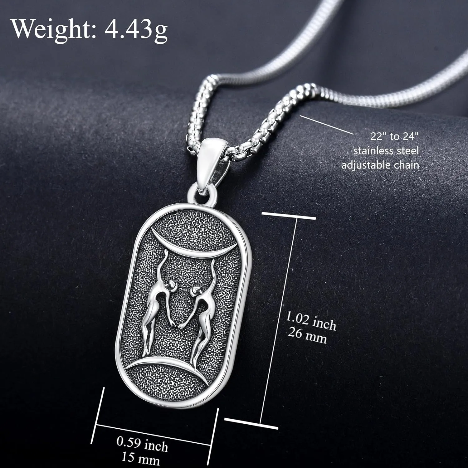 SIMONLY Zodiac Necklace 925 Sterling Silver Constellation Necklace Zodiac Sign Necklaces Horoscope Jewelry Christmas Birthday Astrology Gifts for Women Men Unisex