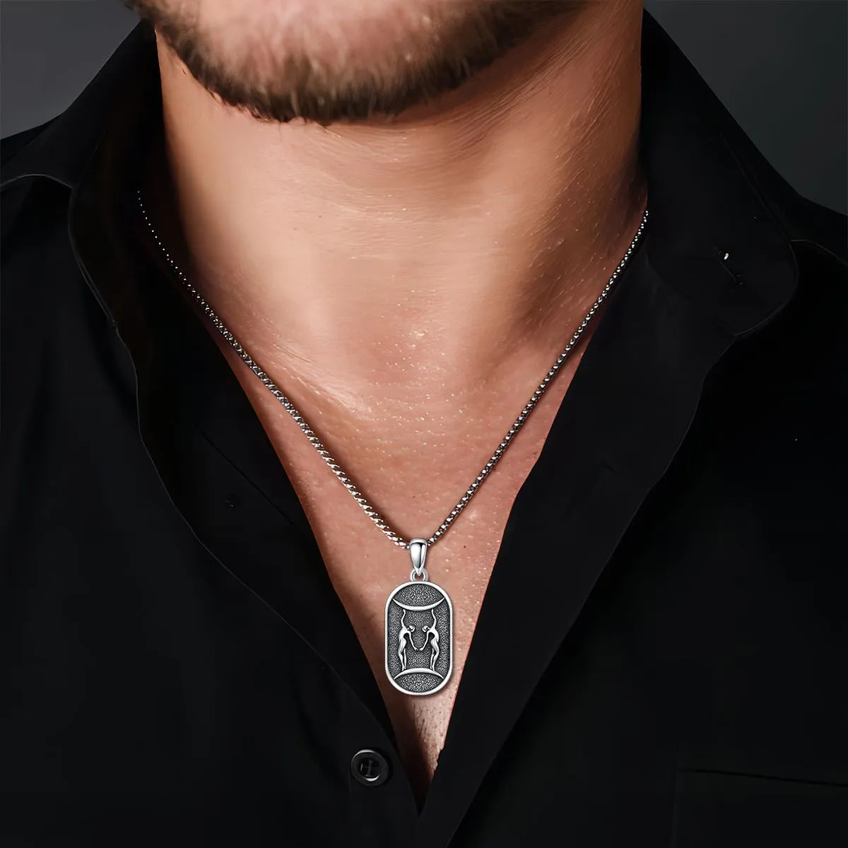 SIMONLY Zodiac Necklace 925 Sterling Silver Constellation Necklace Zodiac Sign Necklaces Horoscope Jewelry Christmas Birthday Astrology Gifts for Women Men Unisex