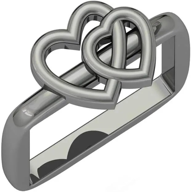 Simple Heart Shape Ring, Love Ring, Beautiful Couple Gift Expression Ring in Size 5-12