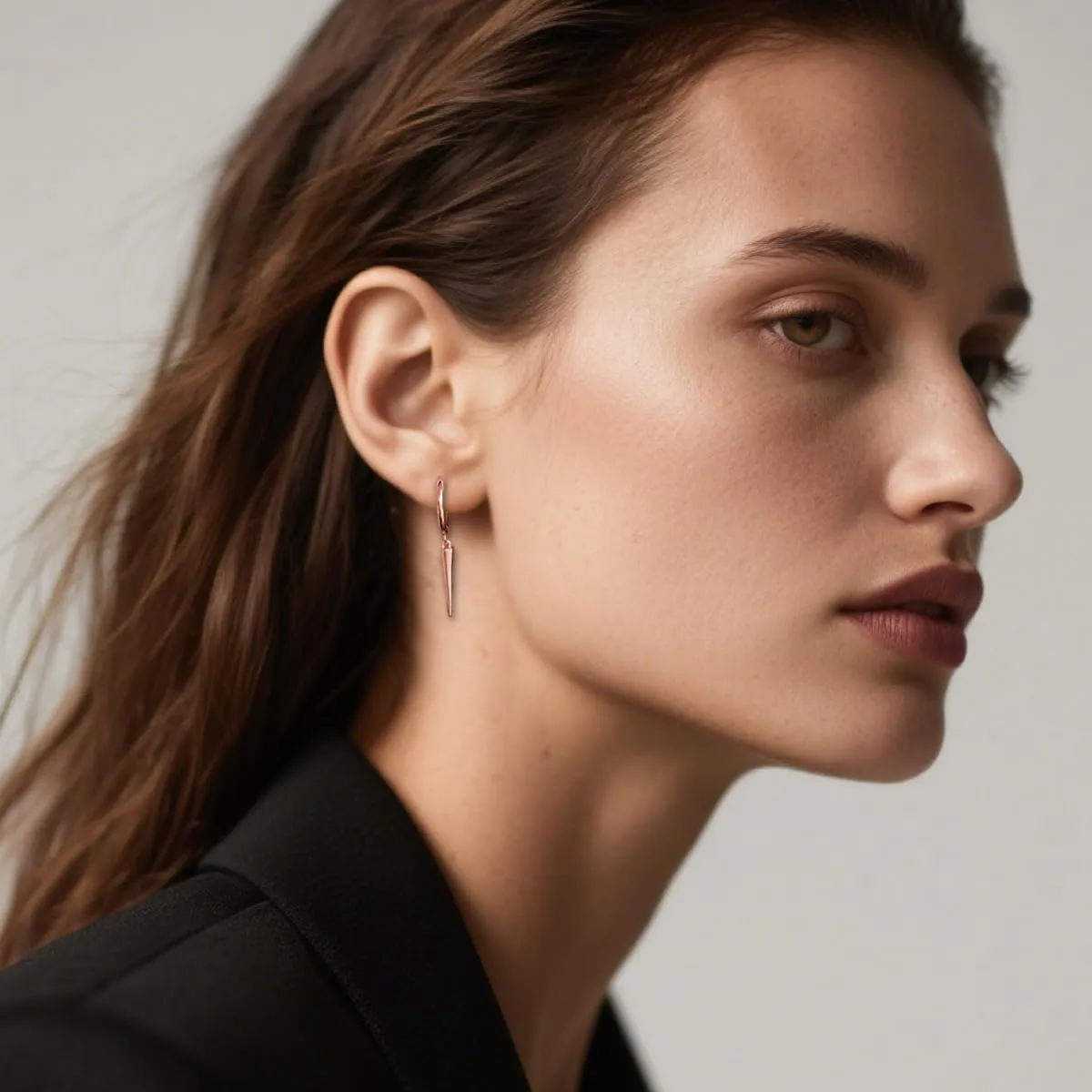 SLUYNZ Sterling Silver Spike Small Hoop Earrings for Women Teens Geometric Hoop Earrings Huggie Drop